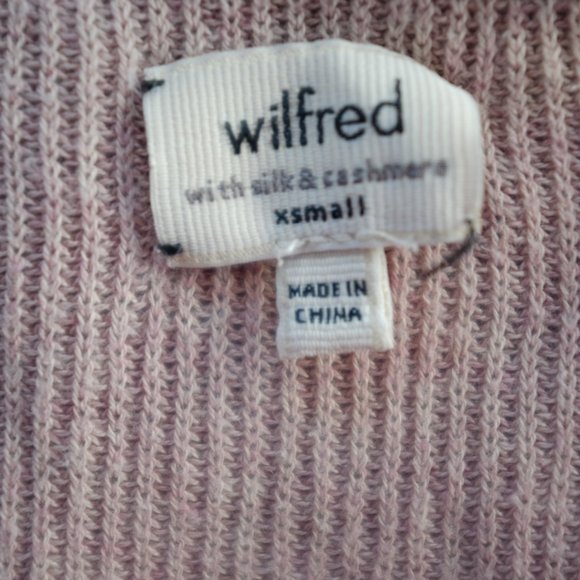 Wilfred grey pink silk and cashmere knit cocoon sweater size XS - Picture 11 of 11